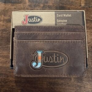 Justin Boots Genuine Leather Card Wallet